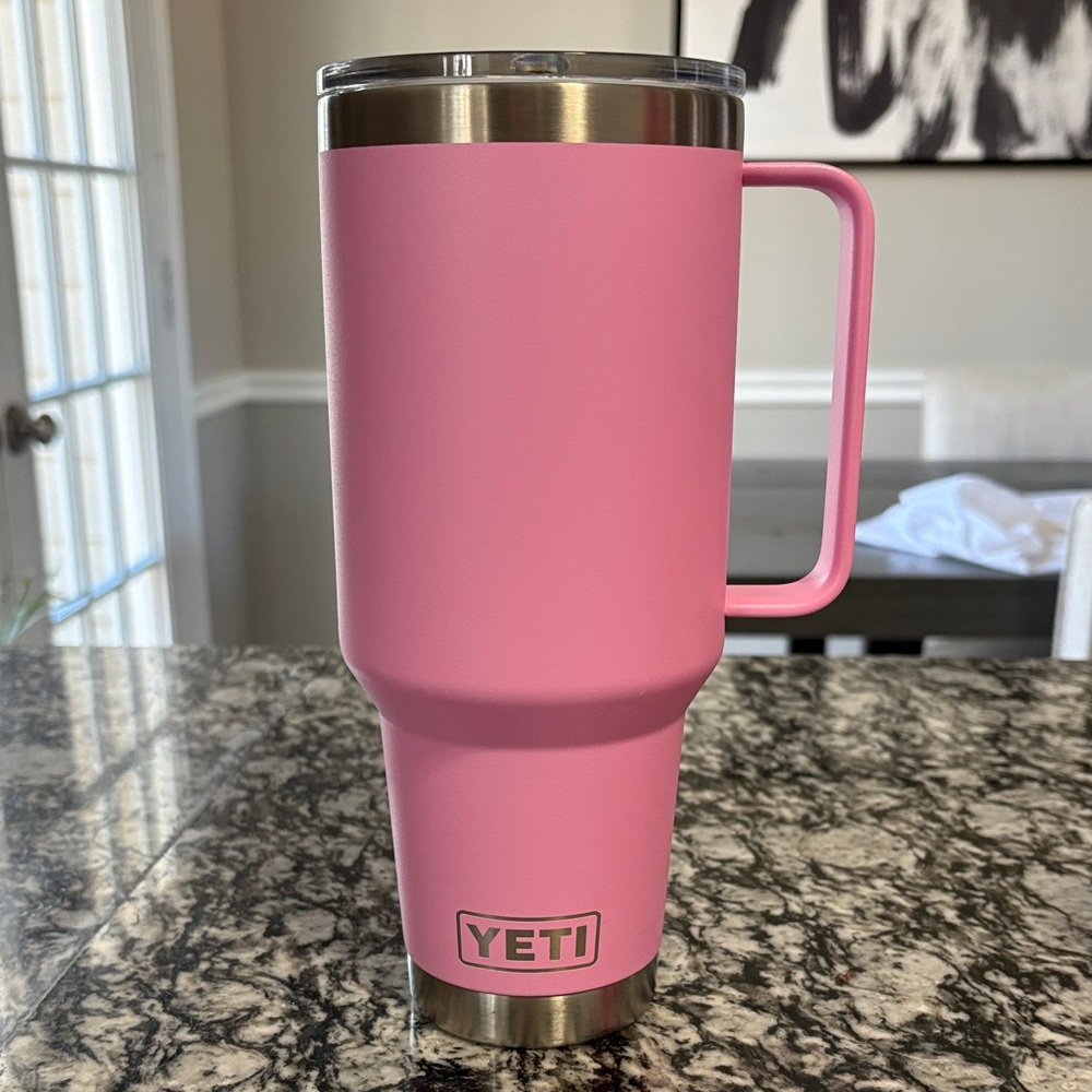 YETI Pink Travel Mug with Handle